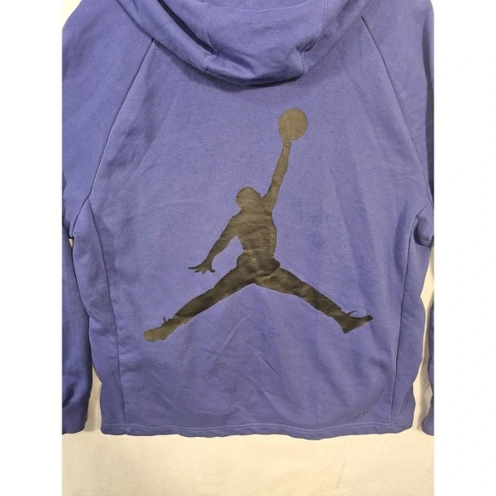 NIKE JORDAN 23 ALPHA MEN'S DRI FIT HOODIE LONG SLEEVE‎ SWEATER LARGE PURPLE K031